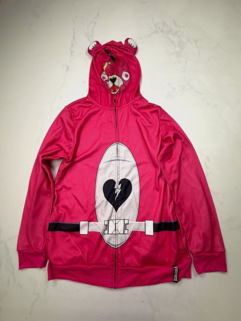 Fortnite Hoodie Pink Graphic Heart Zip-Up - Boys 18/20